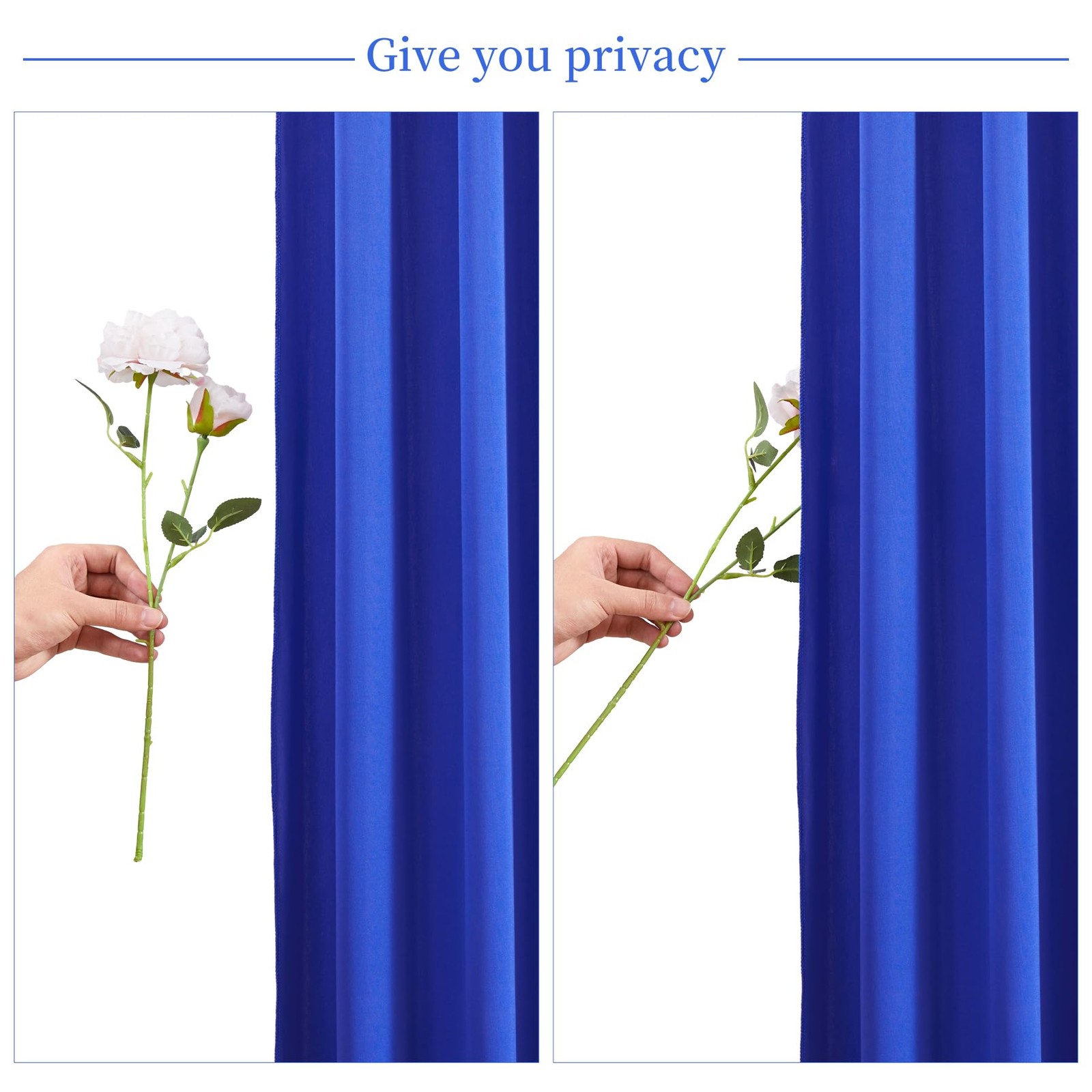 10×10 Royal Blue Backdrop Curtain for Parties Wrinkle Free Blue Photo Curtain…