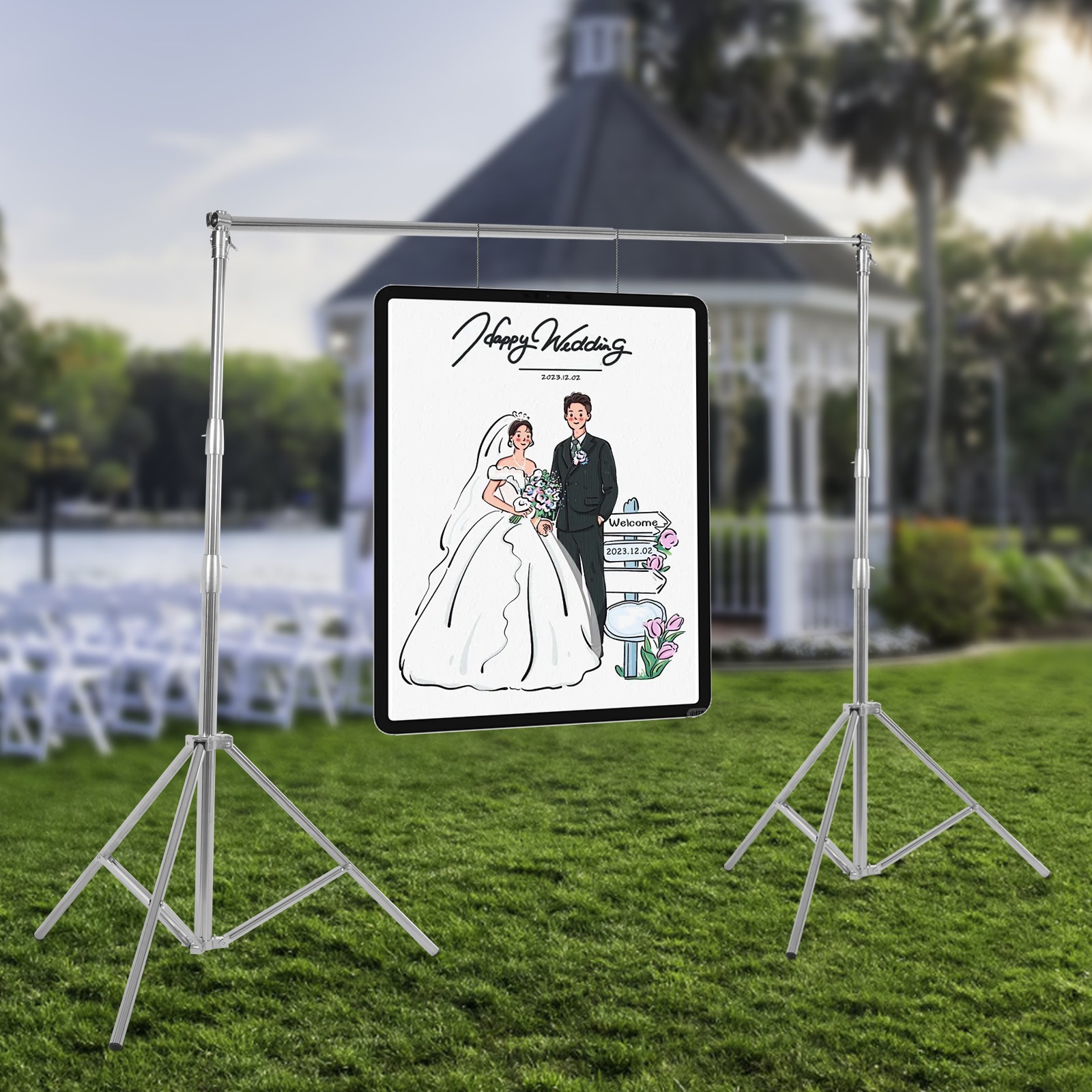 Adjustable Length Photo Video Studio Backdrop Background Support Stand With Bag