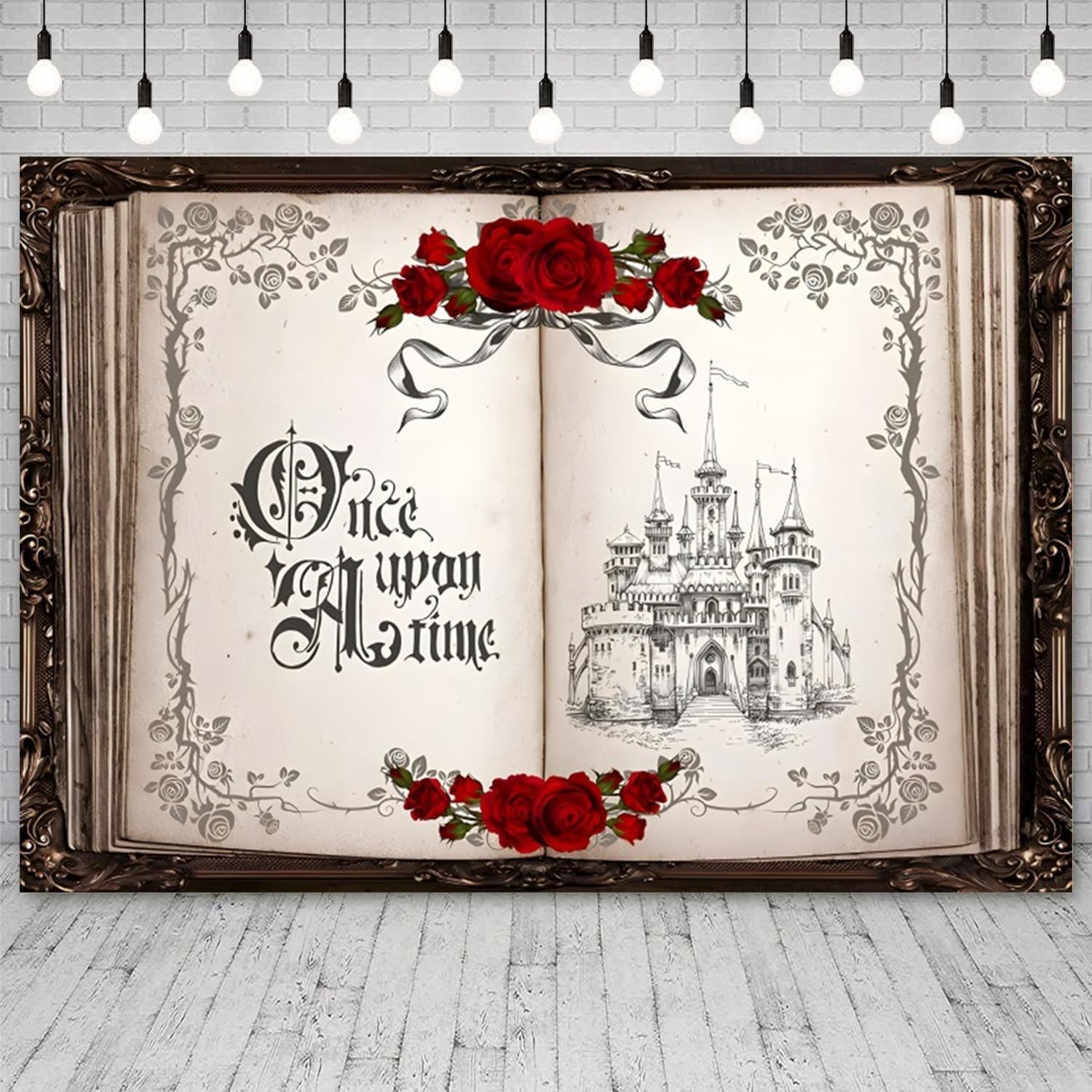 10x8ft Once Upon a Time Backdrop Princess Castle Wedding Party Photography Ba…