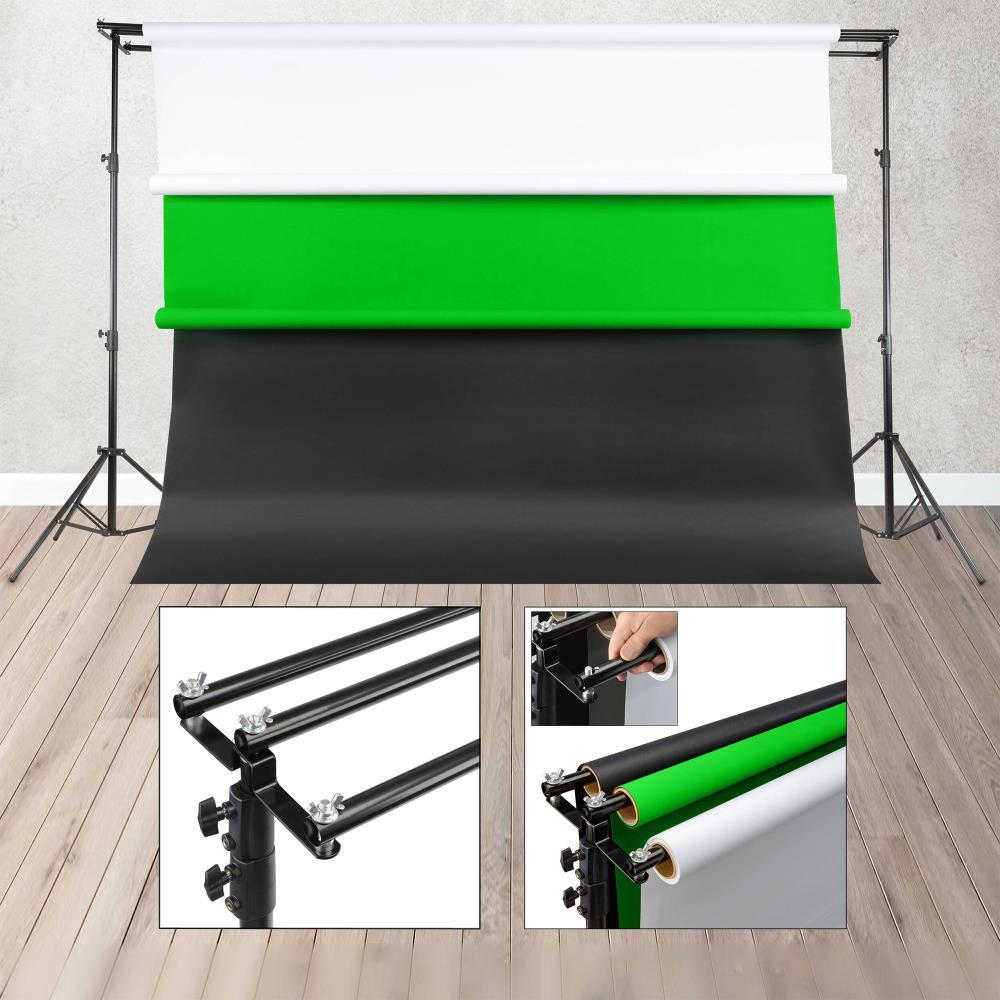 Raya 9.8ft Photography Background Backdrop Stand Triple Crossbar Studio Kit