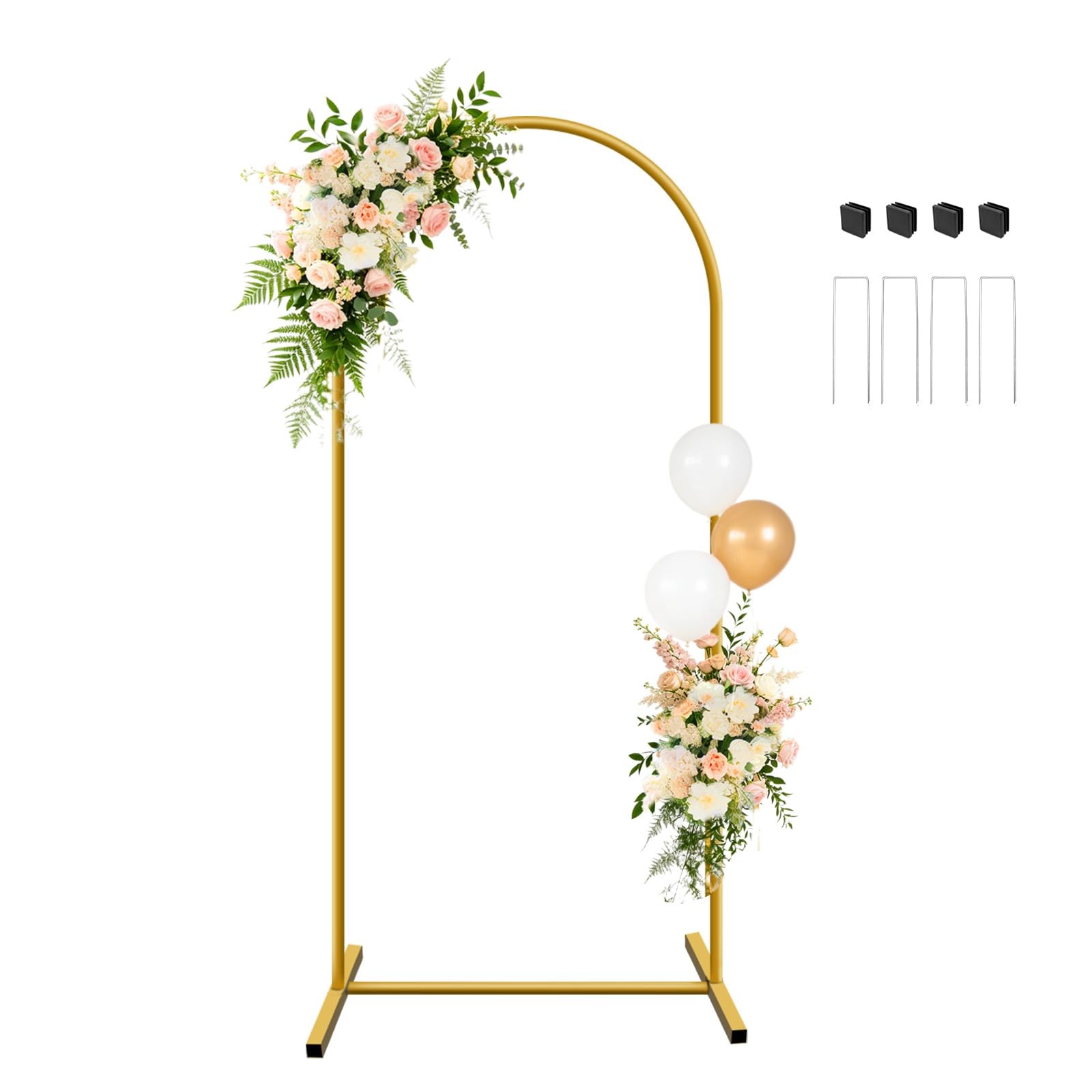 6 FT Metal Arch Backdrop Stand, Party Balloon Arch Stand