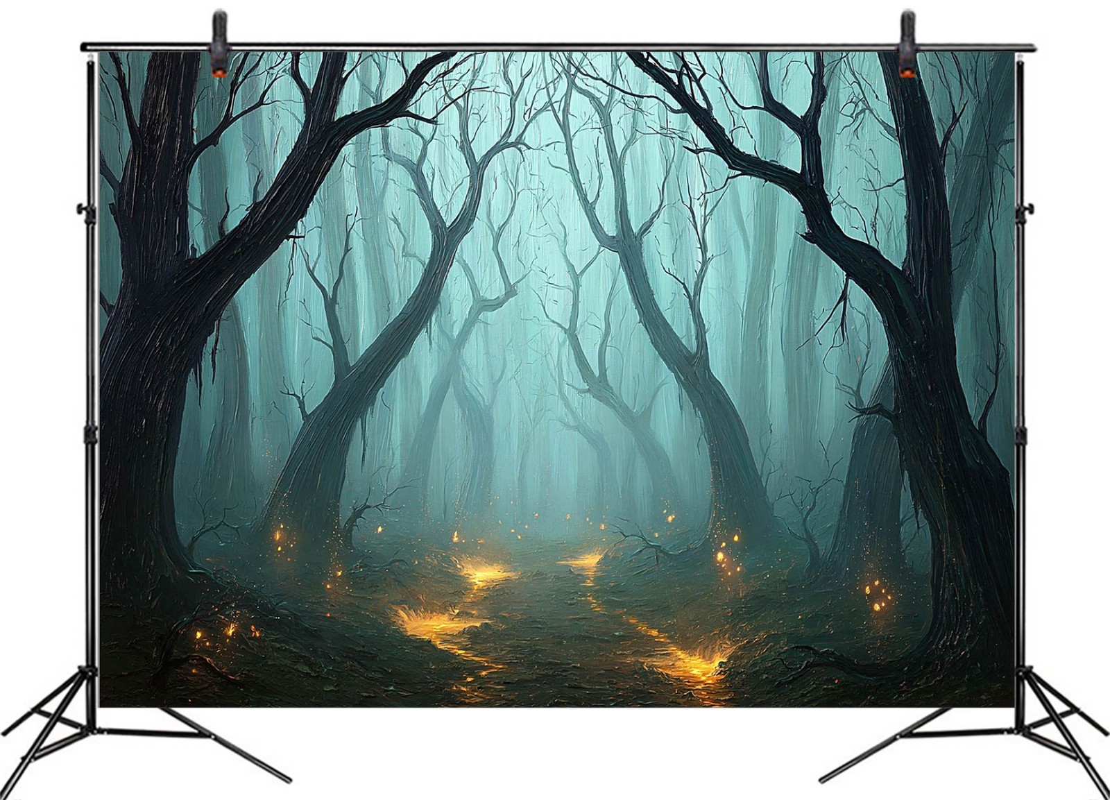 10x8ft Enchanted Forest Backdrop Spooky Dead Tree Background for Photography
