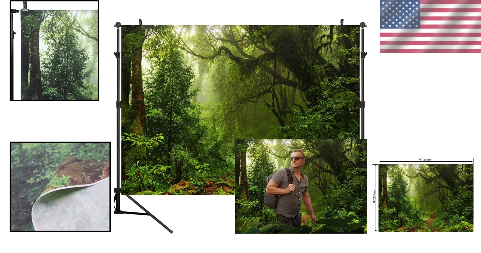 7X5ft Jungle Forest Photography Backdrop – Ideal for Unique Events & Memories