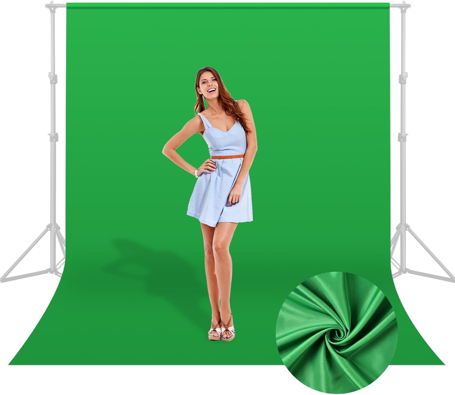 5×6.5ft Green Screen Backdrop,Photography Backdrop Chroma Key Small Greenscreen