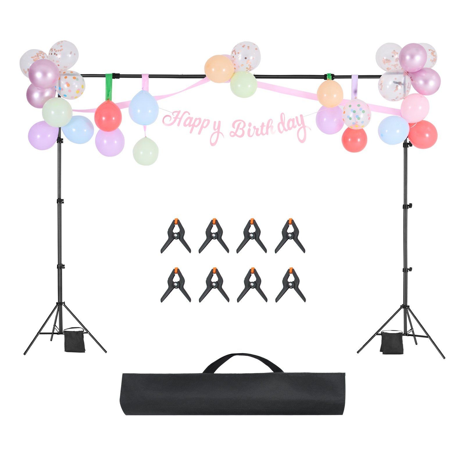 7x10ft Backdrop Stand Kit – Photo Studio & Party Background Support System