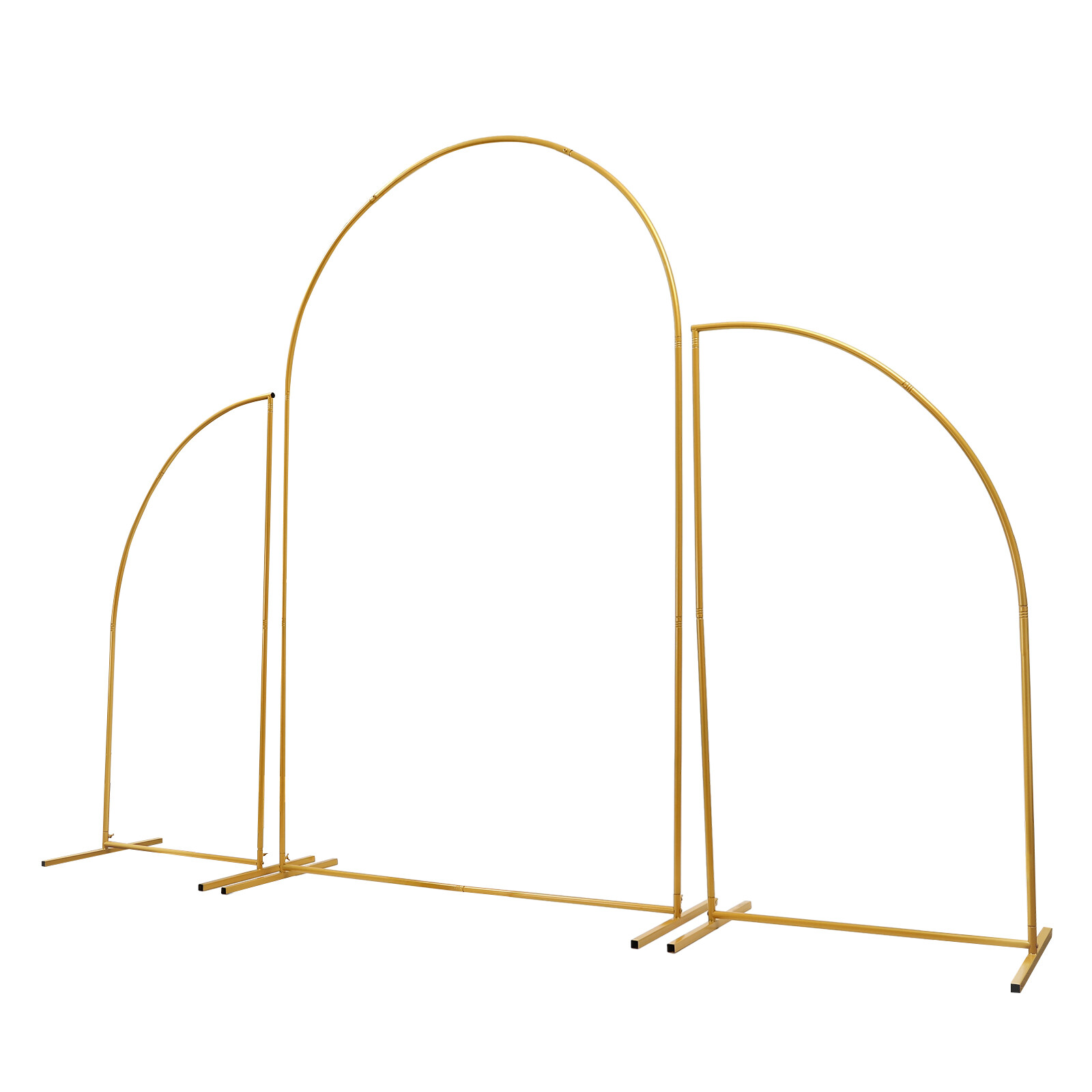 Pink Wedding Arch Cover & Golden Wedding Arch Backdrop Stand Set Party Ceremony