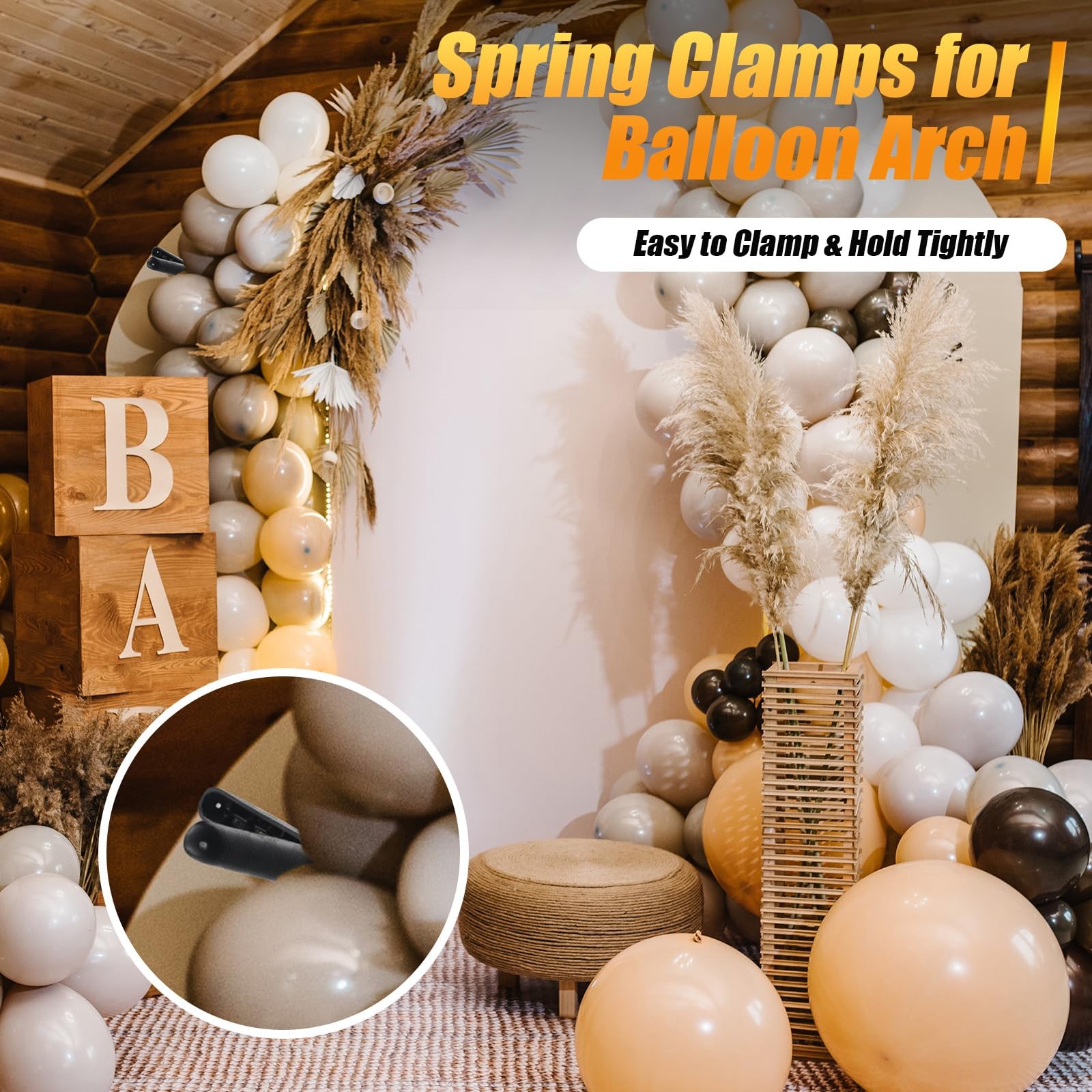 RELBRO Spring Clamps 4.5 Inch Large Plastic Clips for Balloon Arch Backdrop