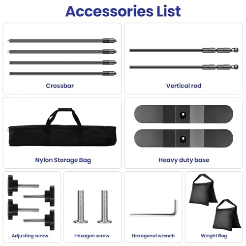 10x8ft Photo Backdrop Stand Kit – Adjustable Banner Stand with Step and