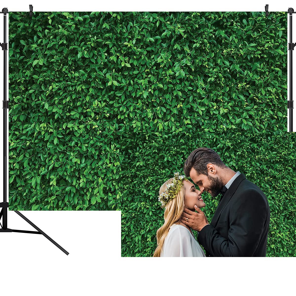 7x5ft Green Leaves Nature Photography Background Computer-Printed Vinyl