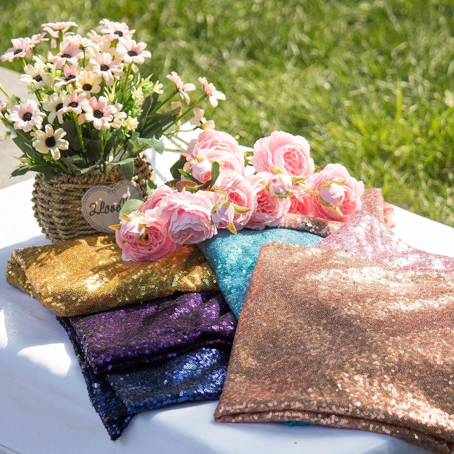 JYFLZQ Black Sequin Backdrop Curtains 2ft x 8ft 4 2 ft x 8 ft-4pcs,