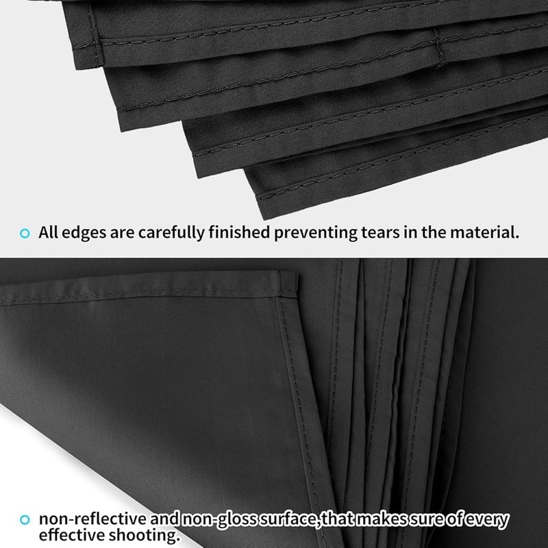 10X20FT Black Non Reflective Polyester Backdrop Durable Photography Background