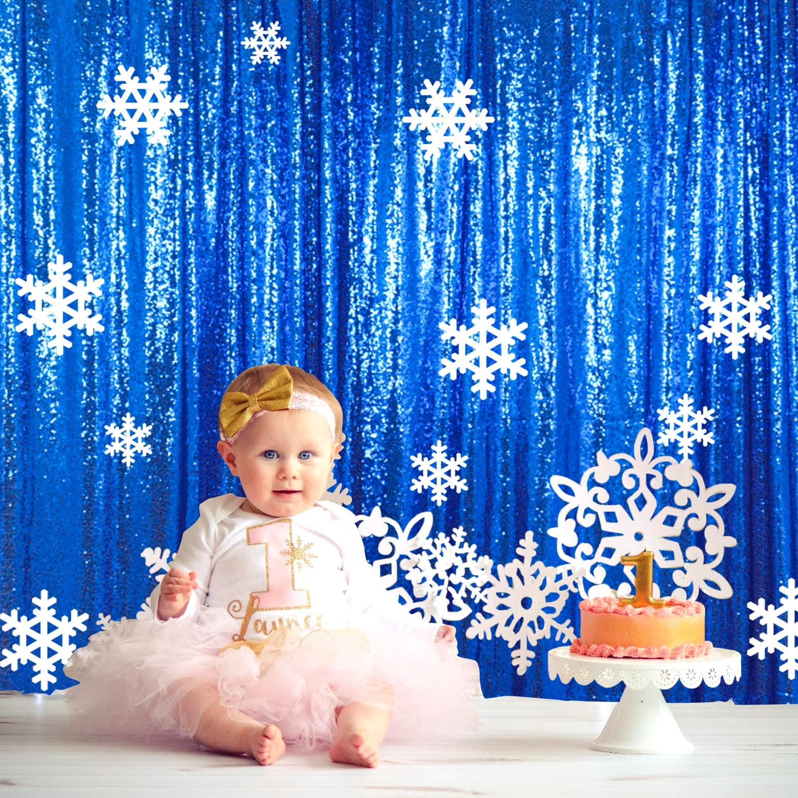 10x10FT Royal Blue Glitter Sequin Backdrop Blue Curtains | No Dropping Sequin…