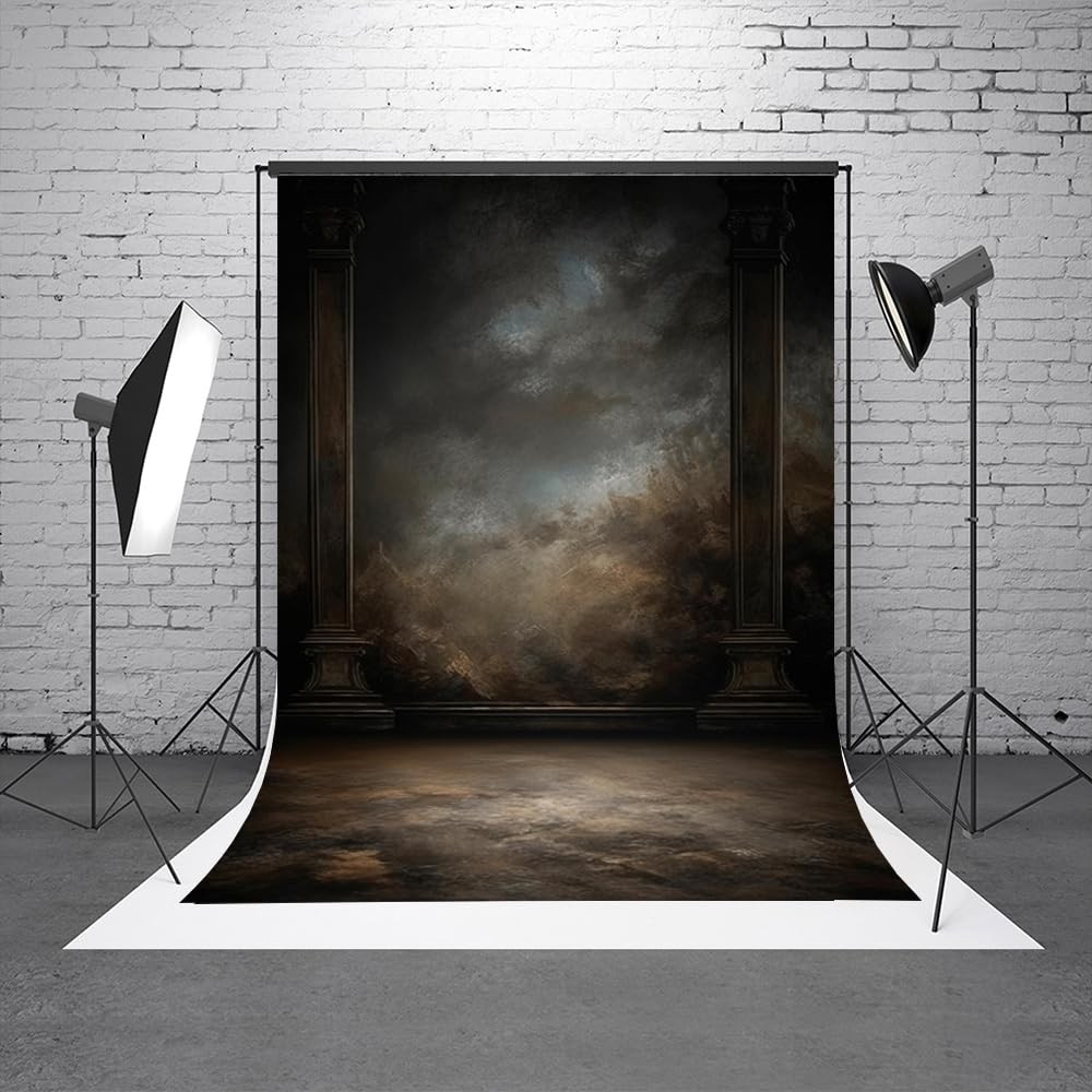 5x7ft Dark Vintage Photography Backdrops Portrait Photo 5x7ft, LM-06101