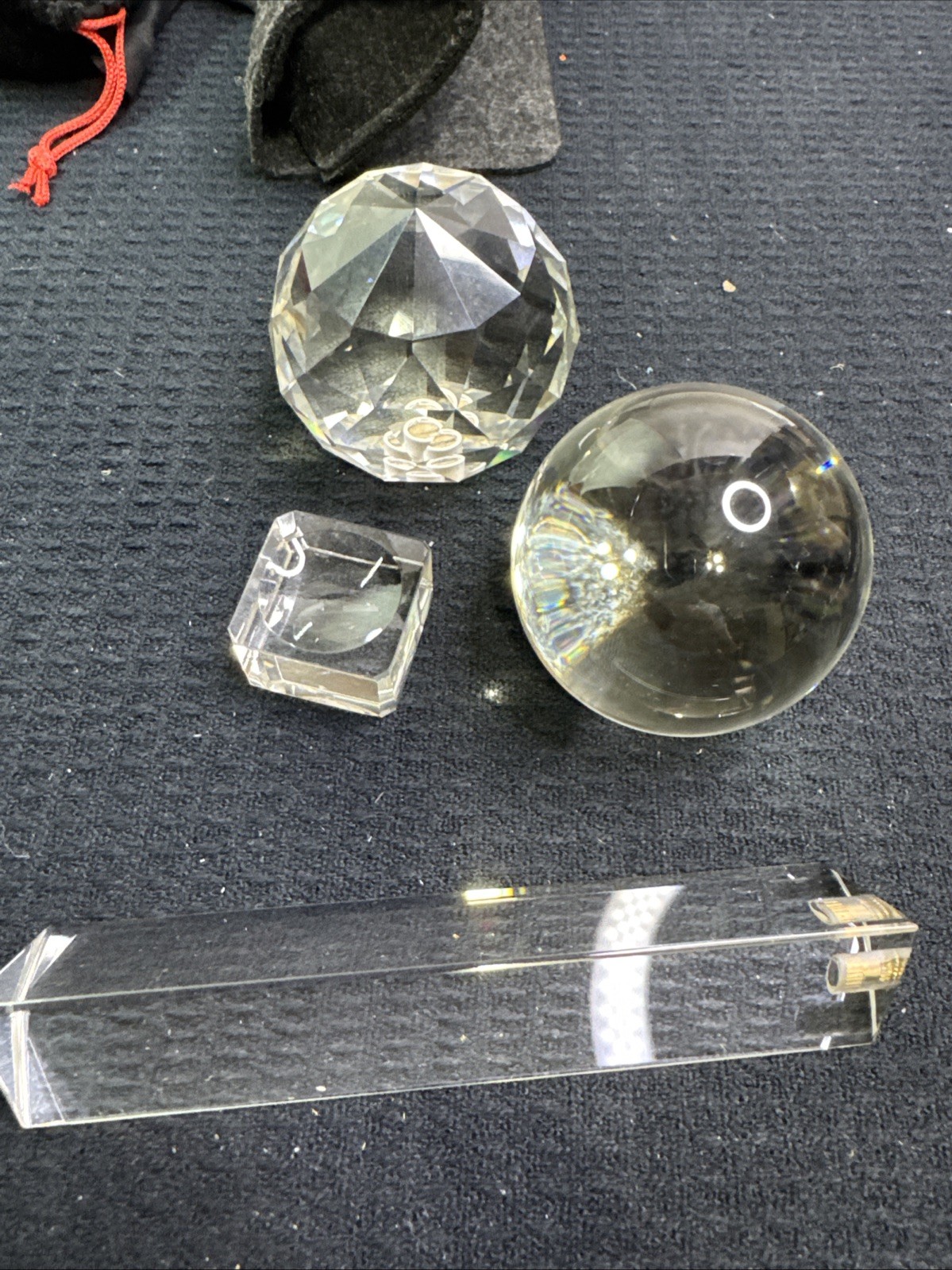 Set OfFour Different Types Of Prisms For Picture Light 2 Spheres, Square, Triang