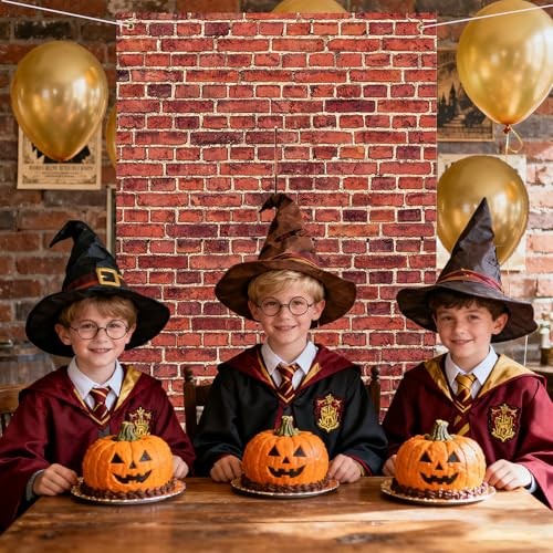 Brick Wall Backdrop Halloween Red Brick Wall Backdrop Decorations for Birthday