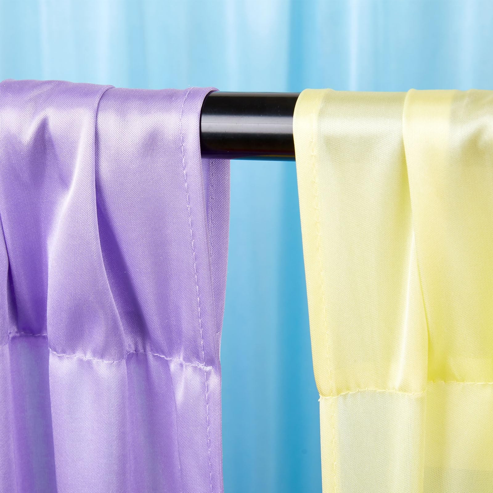 Rainbow Pastel Backdrop Curtains 15x10ft Wrinkle Free 6 Panels 2.5x10ft