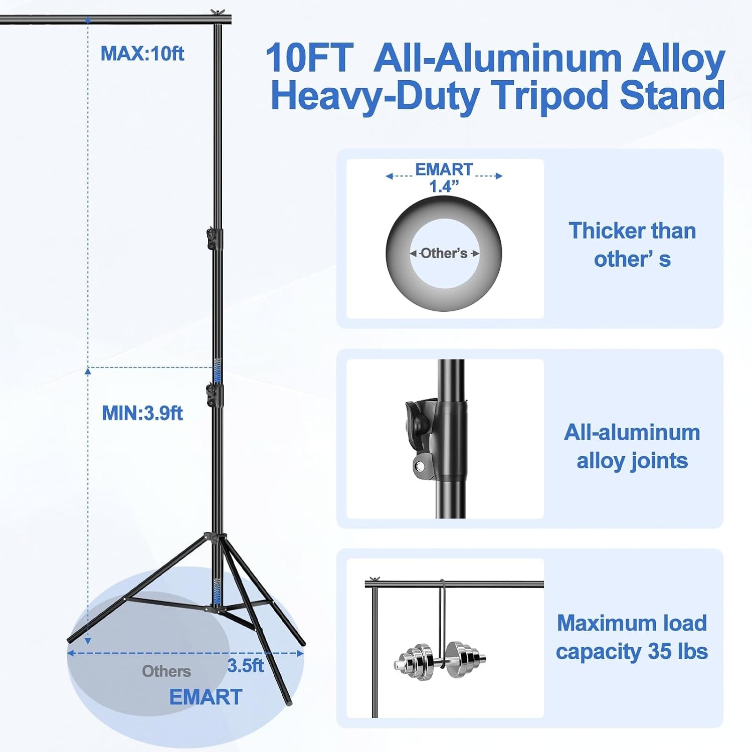 Professional Photo Studio Backdrop Support