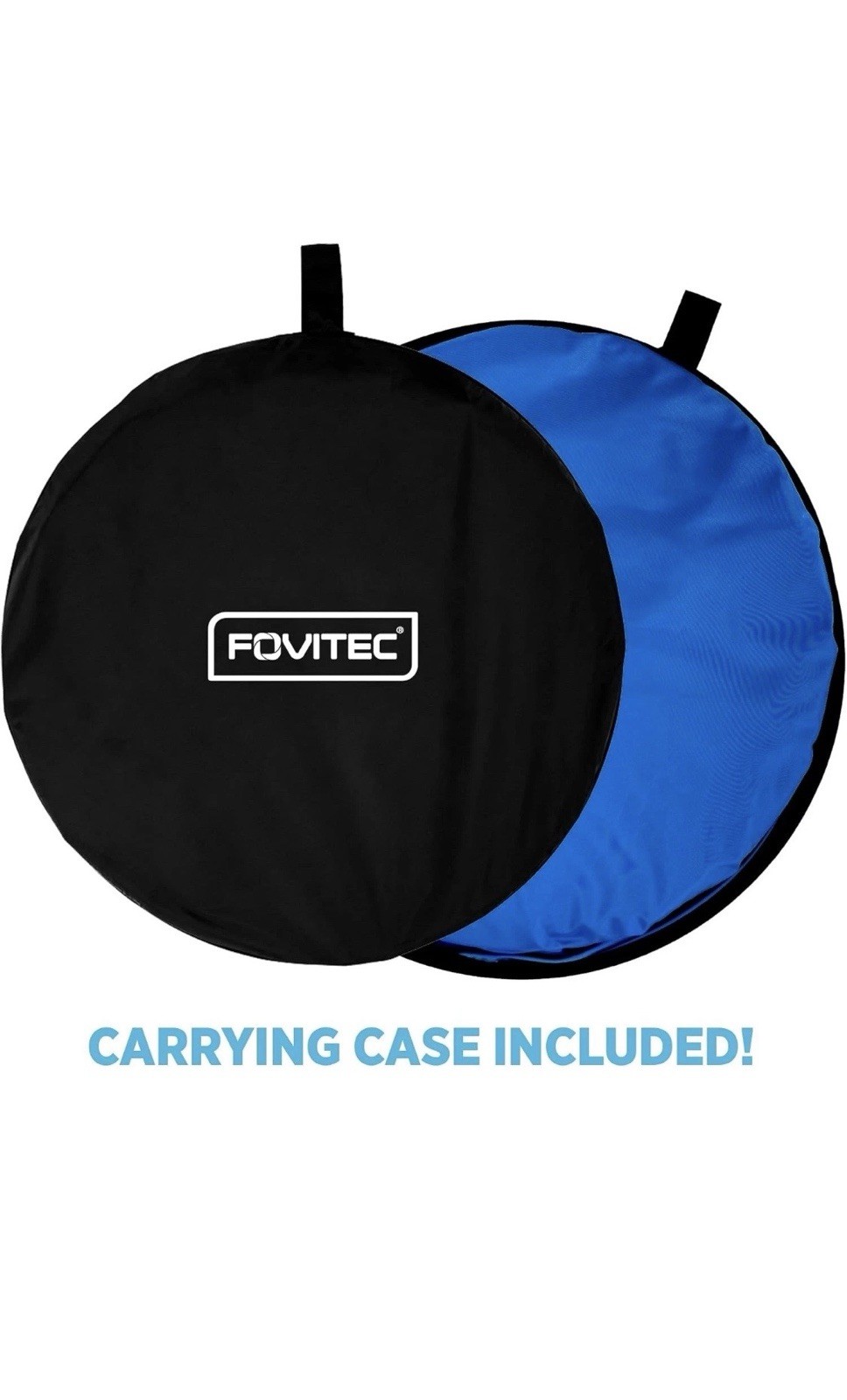 Fovitec 5×6.5ft Pop Up Reversible Collapsible Backdrop Blue Gray Twist Fold Flex