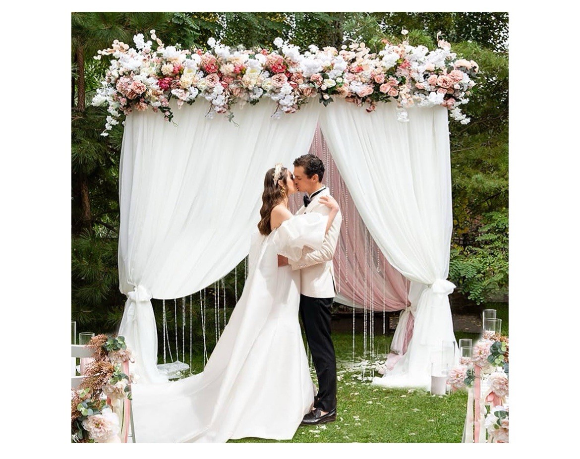 Fomcet 8FT x 8FT Backdrop Stand Heavy Duty with Base, Frame For Wedding Birthday