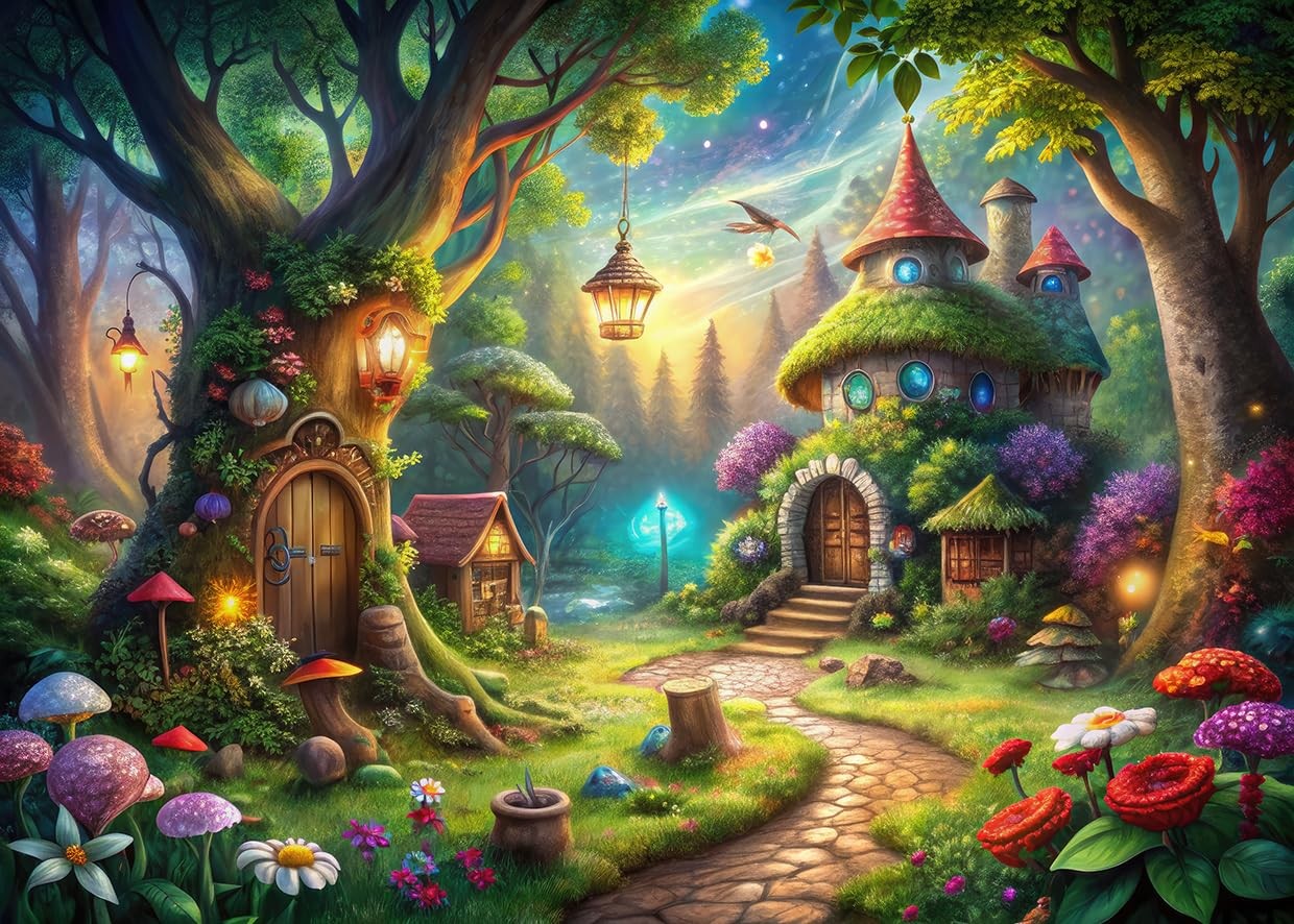 Enchanted Forest Backdrop Fairy Garden Birthday Background 7×5 Ft Prop