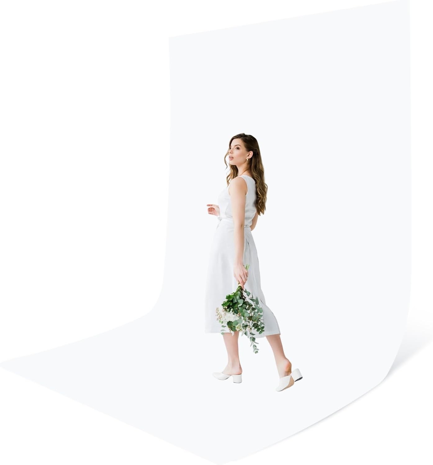 5X 6.5 Ft White Backdrop Photography, White Screen Photo Booth Backdrop for P…