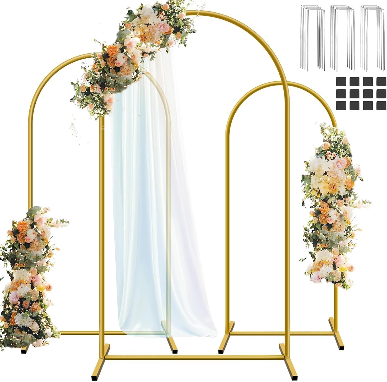 Durable Metal Arch Frame Set of 3 – Stunning Wedding, Birthday & Bridal Decor