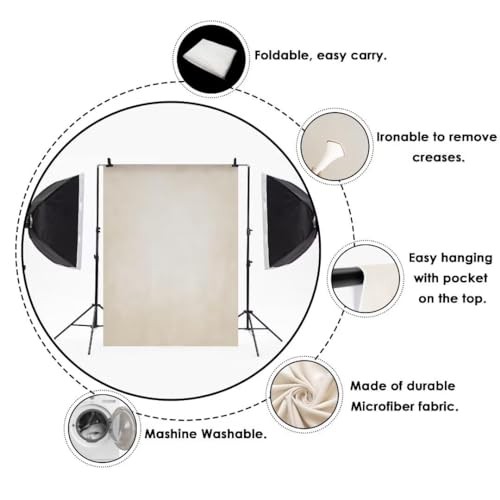 White Grey Wall Photography Backdrop Classic Vintage 5x7ft White Wall 1