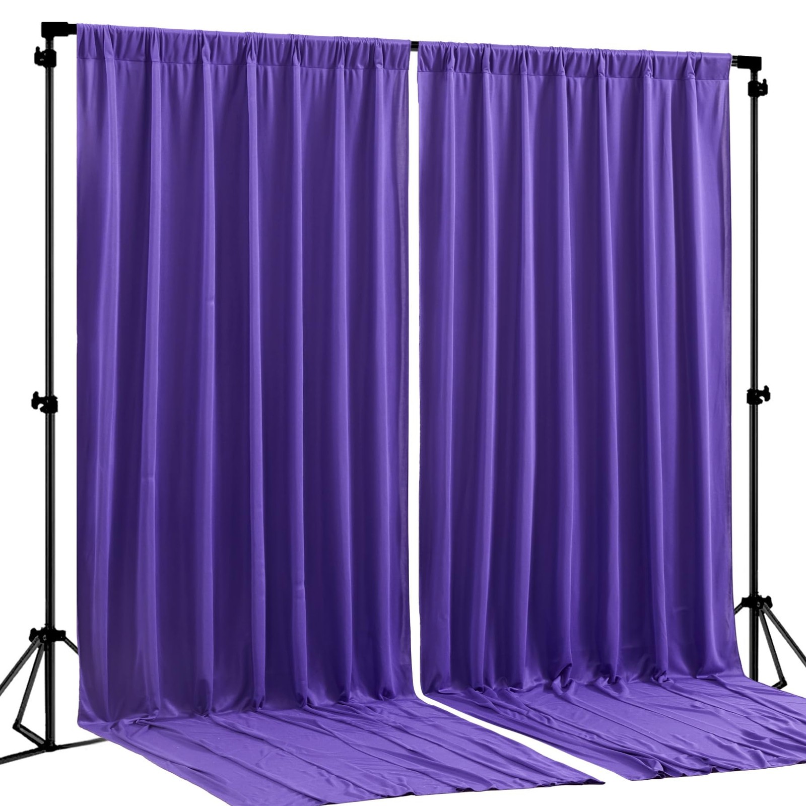 Purple Backdrop Curtains 2 Panels–Free Purple Curtains Polyester Photography…