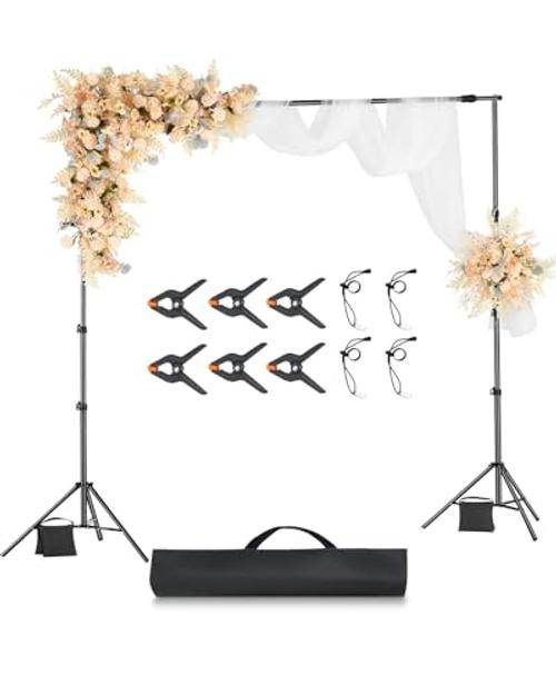 Backdrop Stand, 8.5 x 10 ft Adjustable Photo Backdrop Stand Kit, 8.5 x 10 Ft