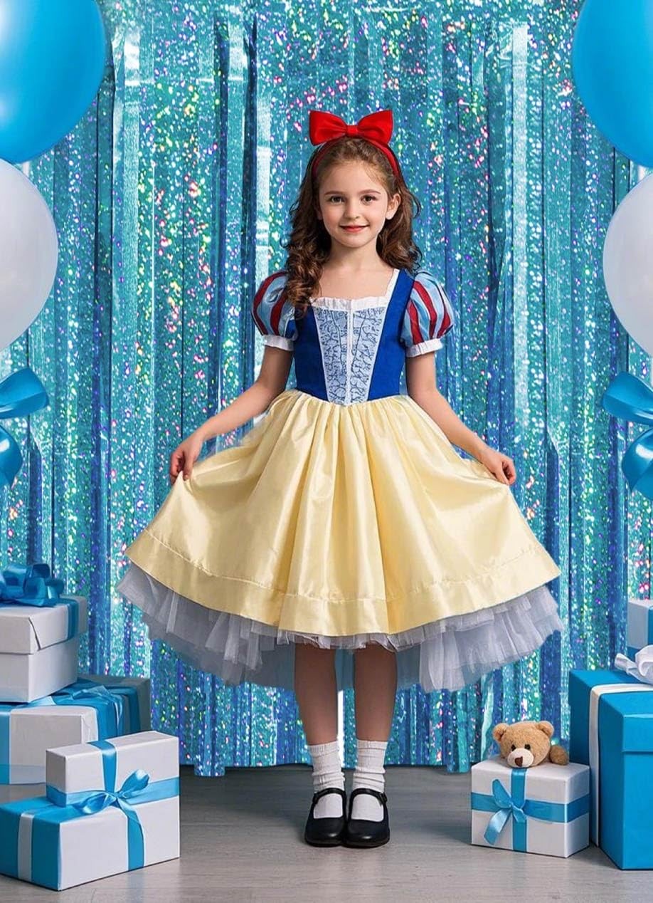 Blue Birthday Decorations Curtain Streamers Ocean Princess Booth 2 Pack,