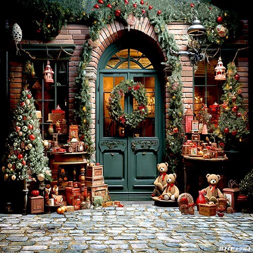 10’x10′ CP Christmas Season Scenic Microfiber Fabric background backdrop BHF1784