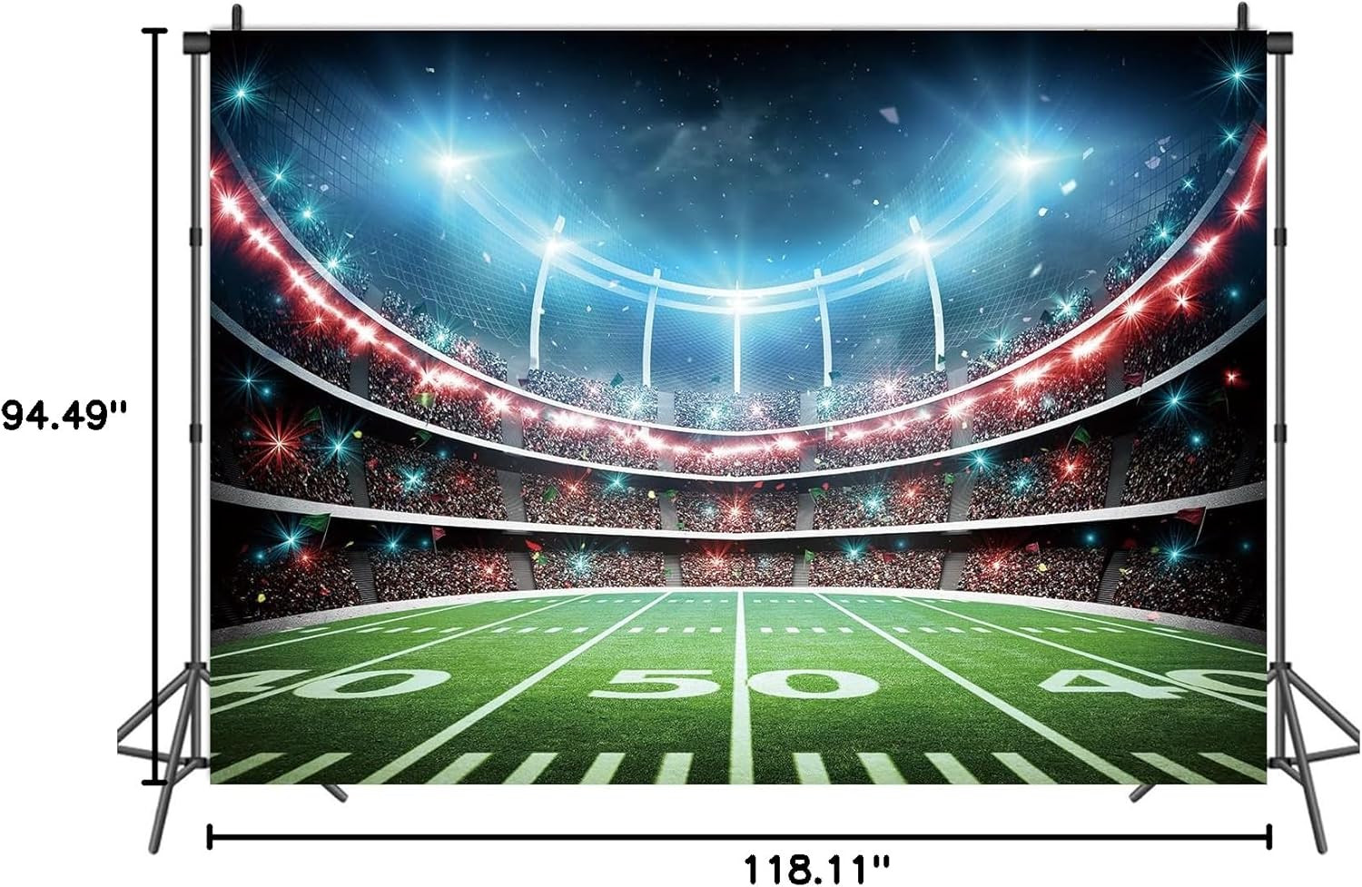 Football Field Backdrop Sports Stadium Auditorium Light Photography Background F