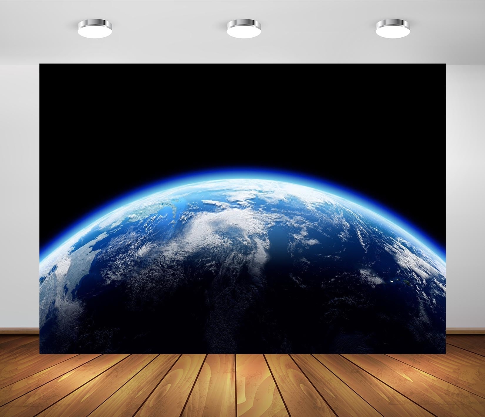 7x5ft Fabric Earth Backdrop Outer Space Universe Moon Photography Background