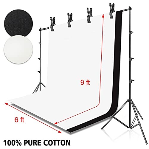 Photo Background Support System with 8.5 x 10ft Backdrop Stand Kit, 100%