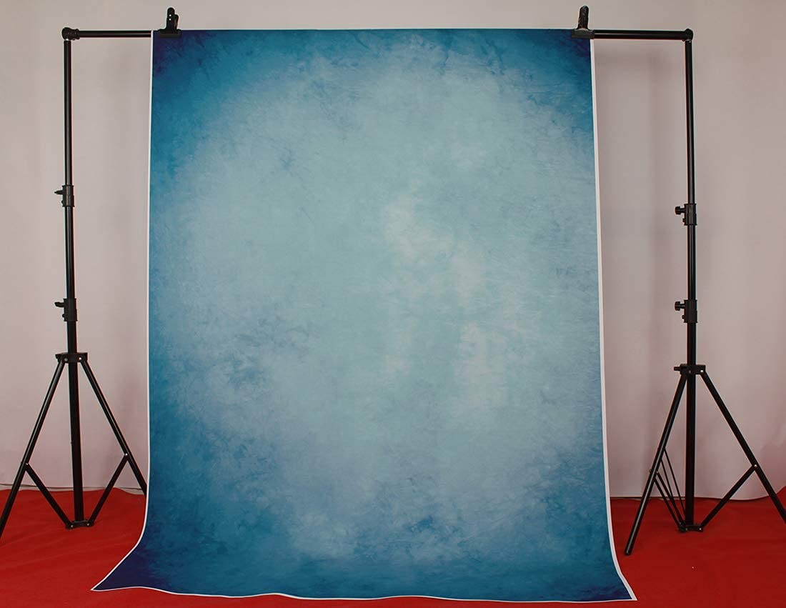 5X7FT Retro Blue Art Portrait Backdrop Seamless Vinyl Photography Photo Backg