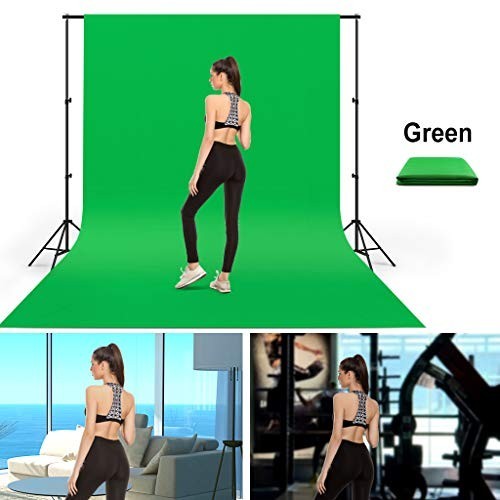 10x12ft Green Screen Backdrop for Photography & Streaming, Collapsible Chromakey