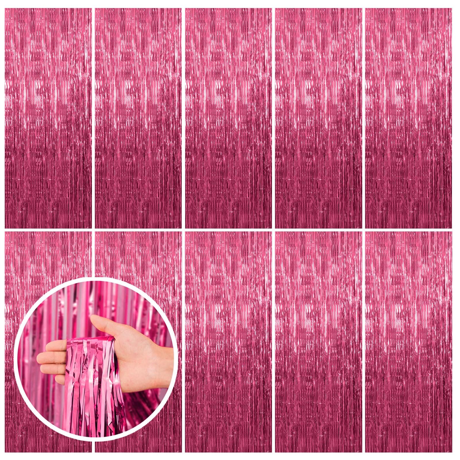 BOMSI 10 Pack Pink Backdrop Party 39.4″w X 78.7″l (Pack of 10),