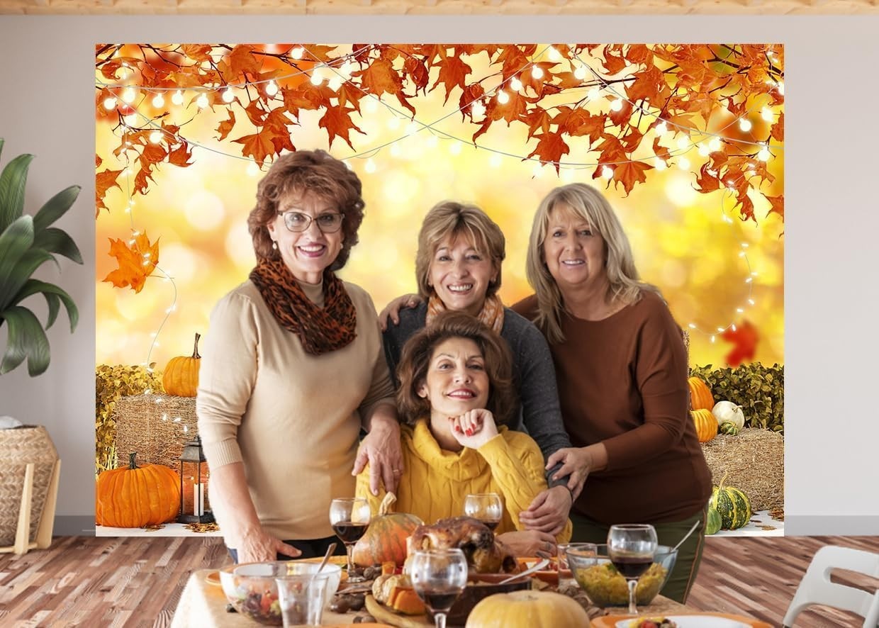 Alltten 8x6ft Fall Thanksgiving Backdrop