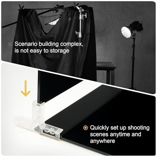 Double Sided Matte and Reflective Black Product Photography Backdrops