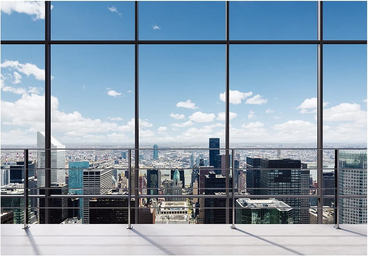 7X5Ft/8X6FT Office Room Backdrop City Vinyl Backdrops Business Street View Skysc