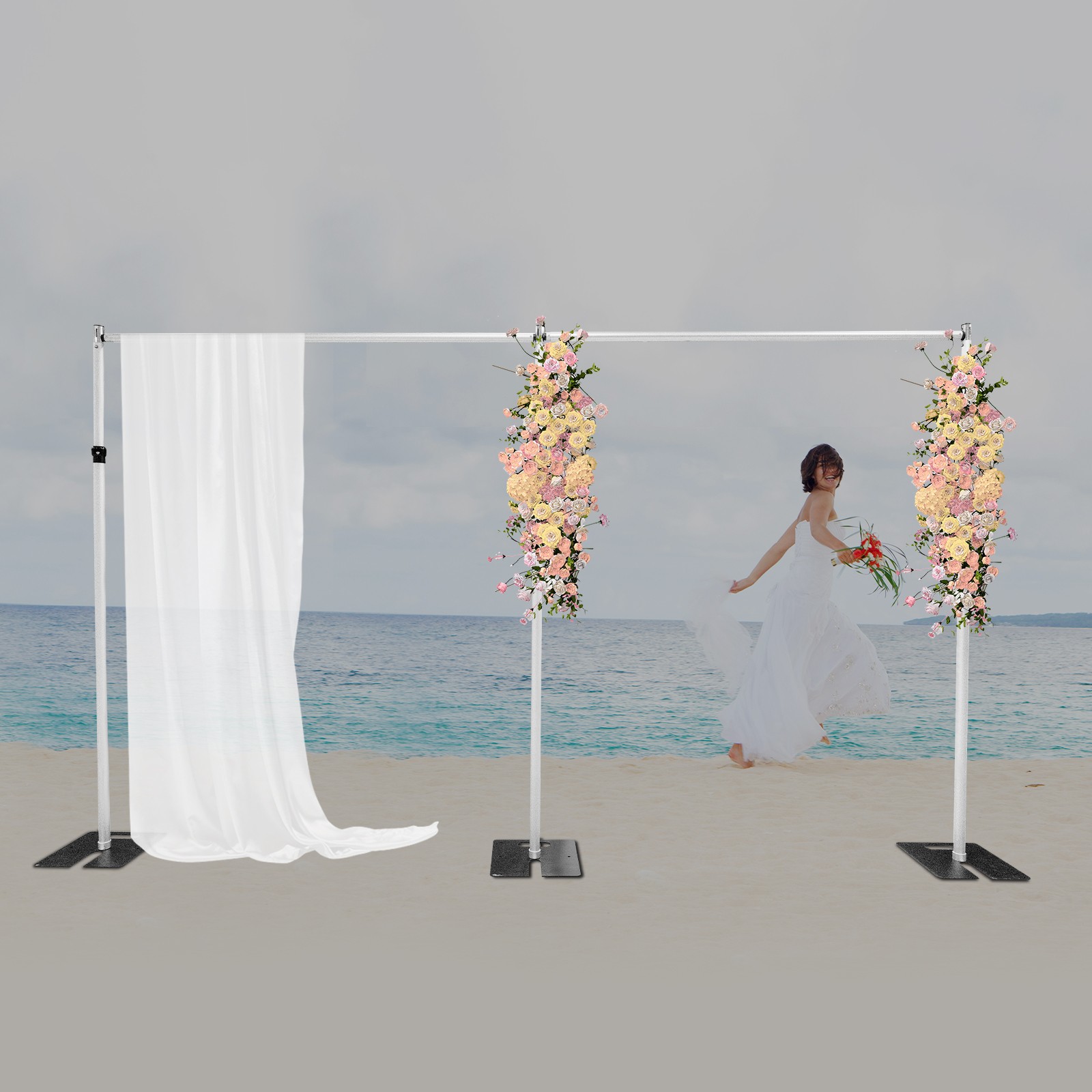 20x10ft Adjustable Photography Background Support Pipe Drape Backdrop Stand Kit