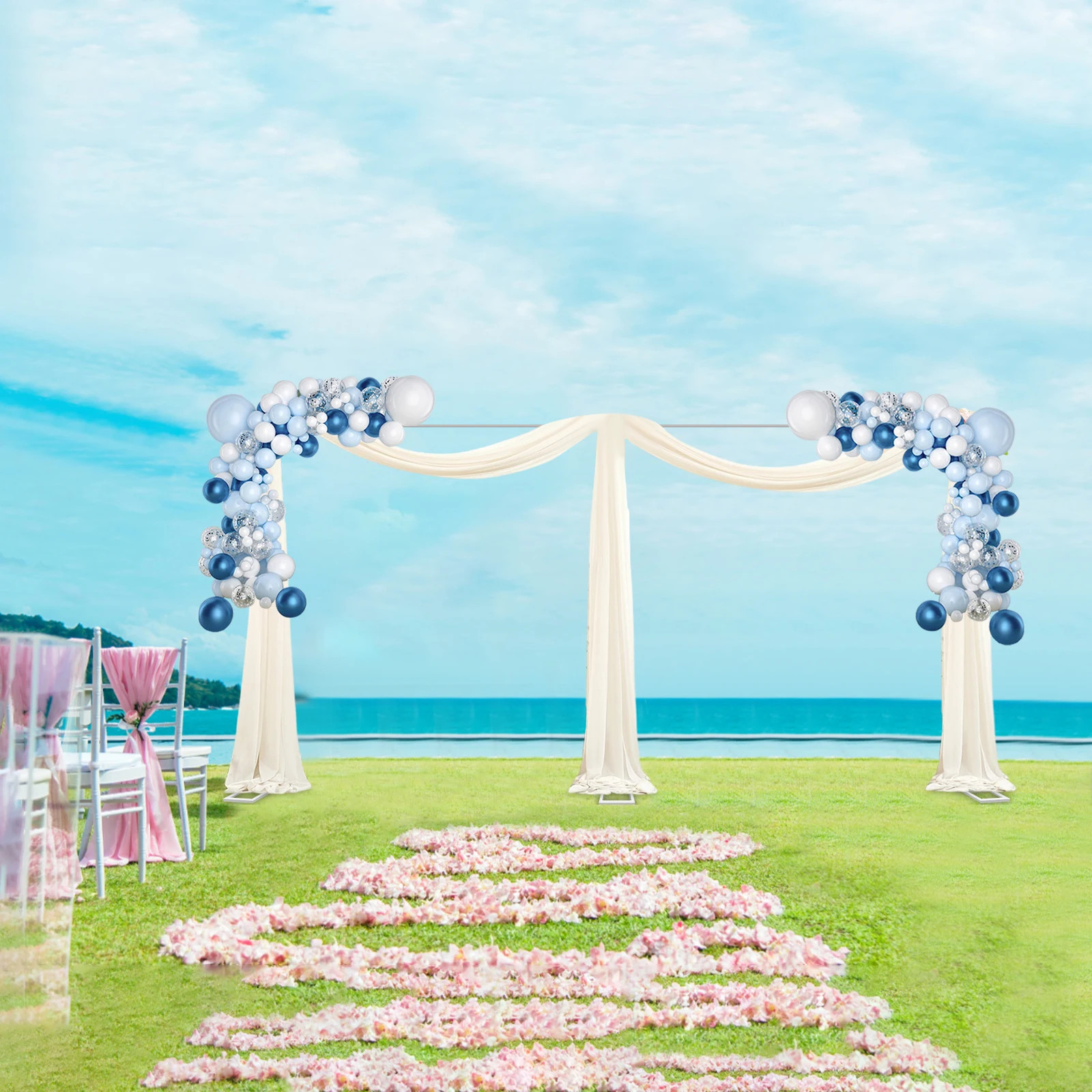 6M X 3M Wedding Backdrop Stage Stand 10x20ft Heavy Duty Square Metal Arch Frame