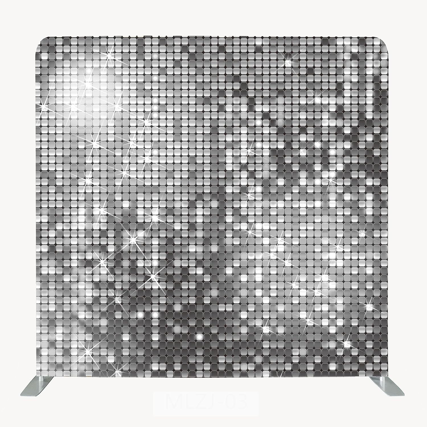 8ft Photo Booth Backdrop Single Sided Printing with Aluminum Tube Stand Party