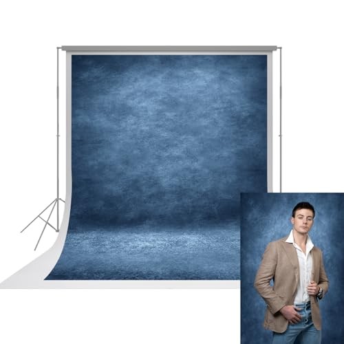 8×10ft Abstract Fabric Backdrop. School Headshot, Senior 8×10 ft Dark Blue