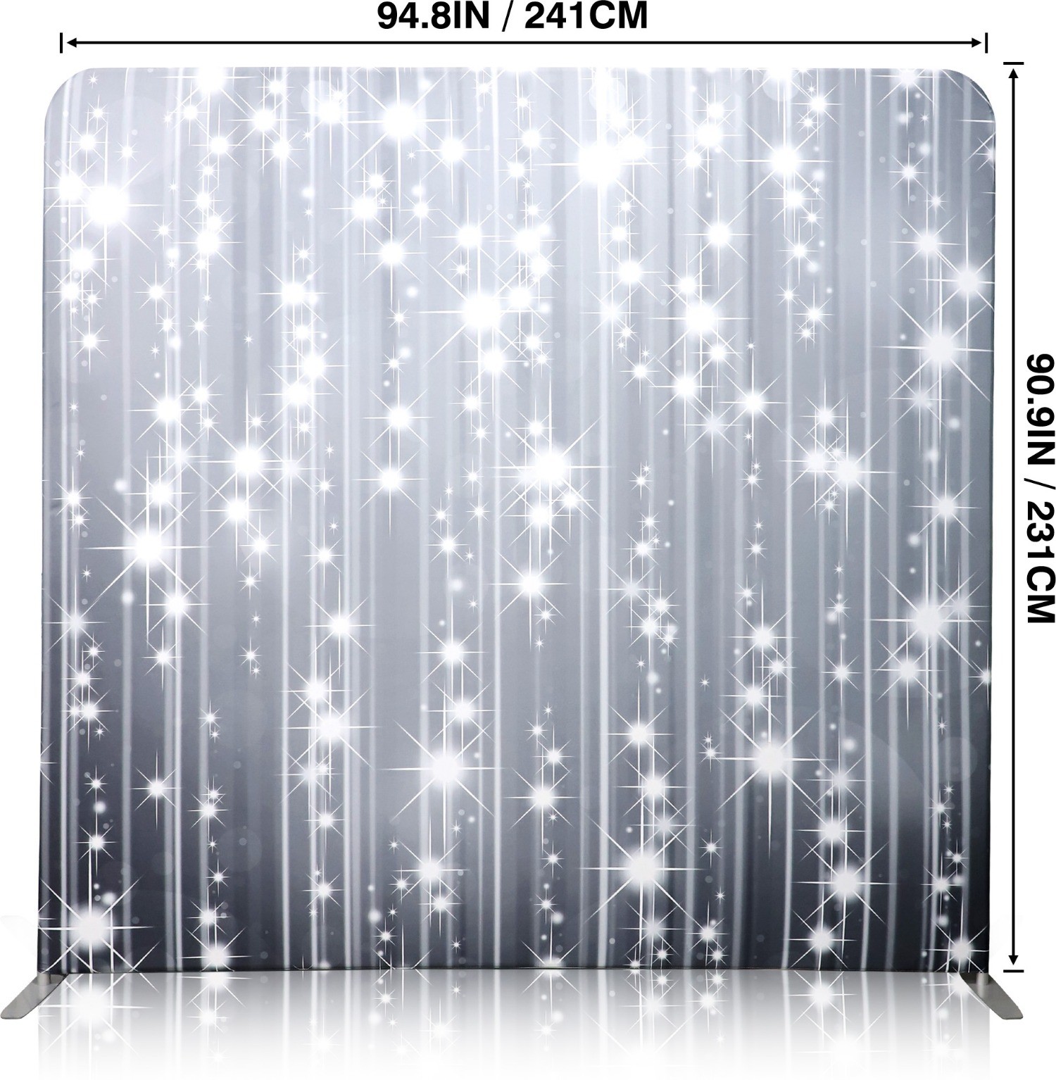 8×8 FT Tension Fabric Display Photography Backdrop Stand for Weddings Events