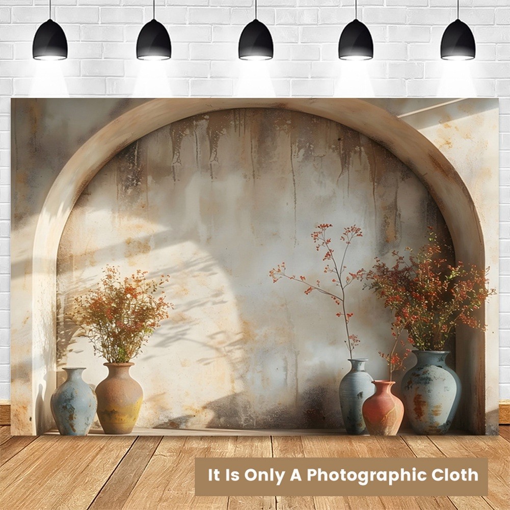 210x150cm Photography Background Fabric Simple Plant Arch Studio Indoor3711