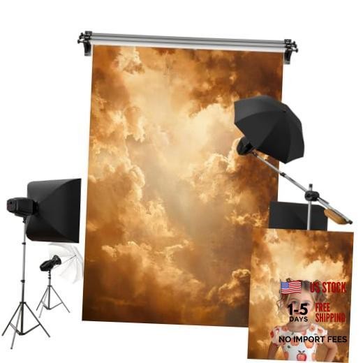 /1.5×2.2m Abstract Backdrop for Photography Golden Cloudy 5x7ft B1053597