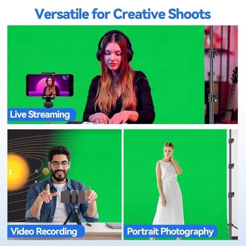 8.5 x 10ft Screen Backdrop Kit with 8.5*10ft Stand/10*12ft Backdrop Green