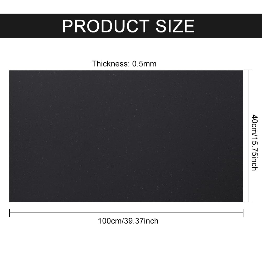 40×15 Inch Matte Black PVC Vinyl Photography Backdrop Photo Studio Background