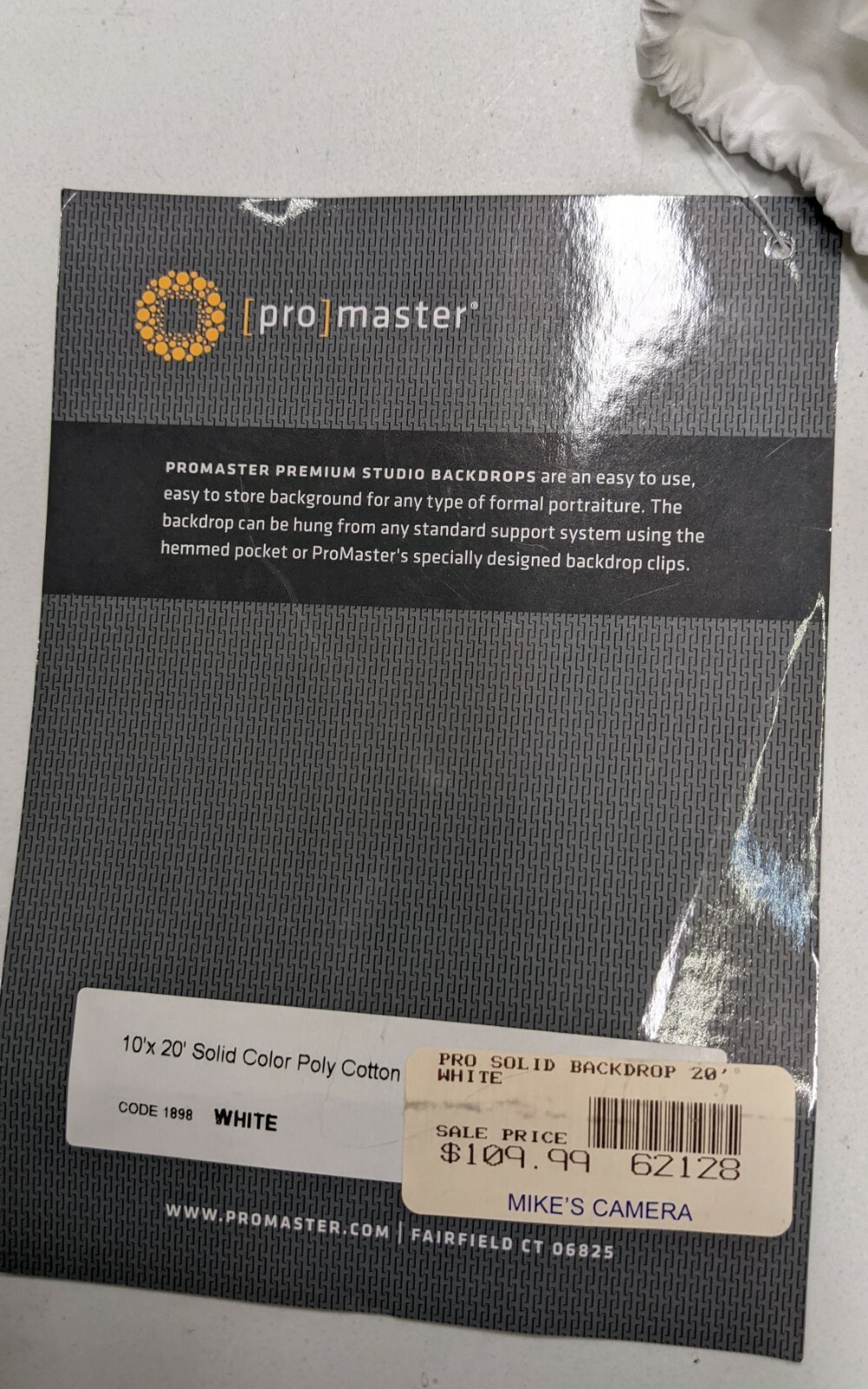 10×20 ProMaster Premium Studio Backdrop White